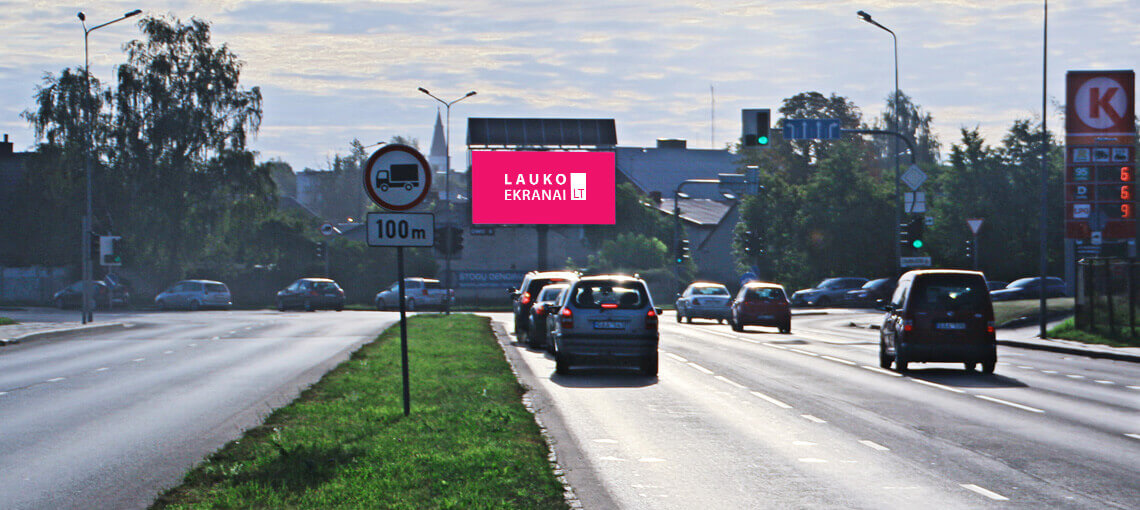 Outdoor LED advertising screen - „The biggest intersection“, Siauliai, Lithuania